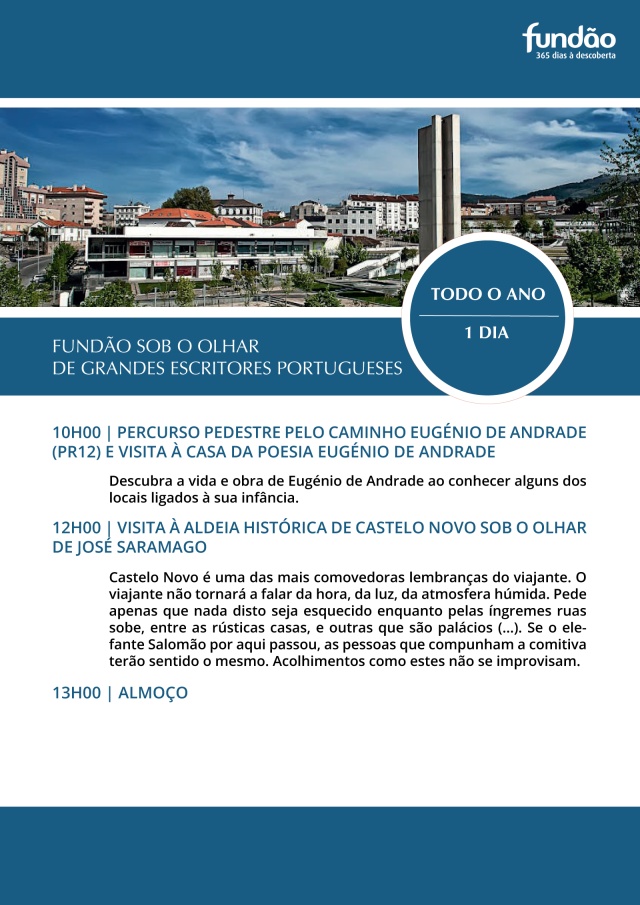 Fundão sob o olhar de grandes escritores portugueses 